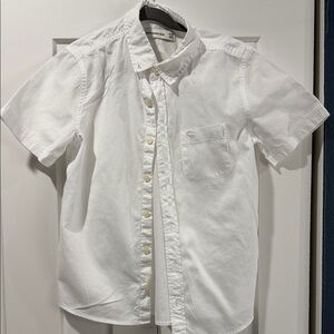 White Short Sleeve Button-Up Shirt